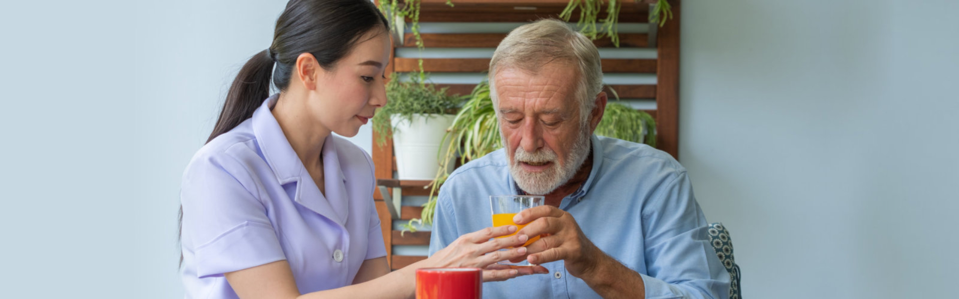 Adult lady assisting patient